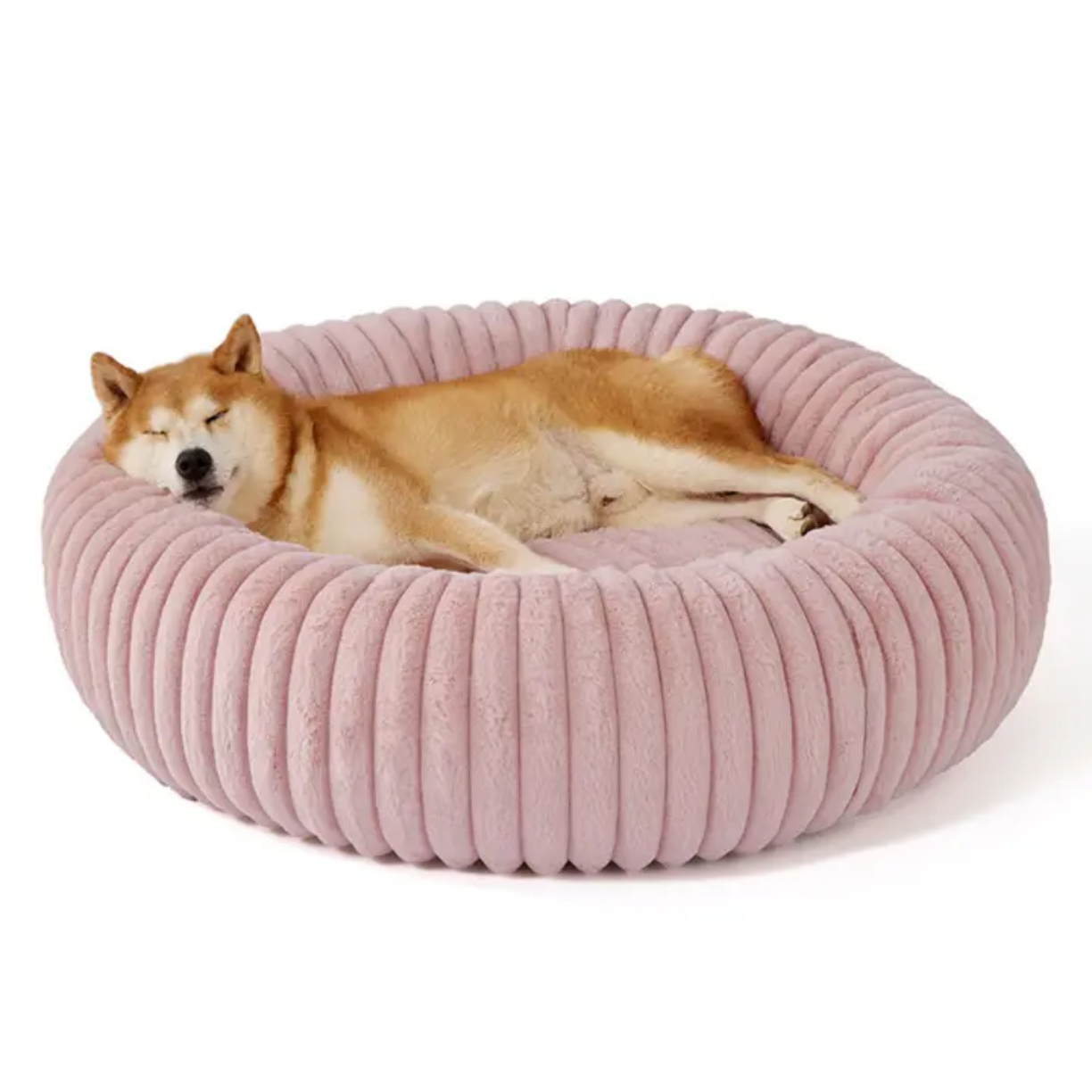Petovia Flannel Round Dog Bed | Warm Winter Pet Nest