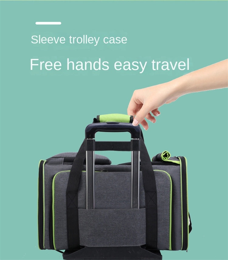 Petovia Expandable Foldable Large-Breathable Pet Shoulder & Hand Carrier