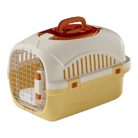 Petovia Hard-Shell Pet Travel Carrier with Ventilated Base & Top Opening – Airline Approved Cat & Dog Crate