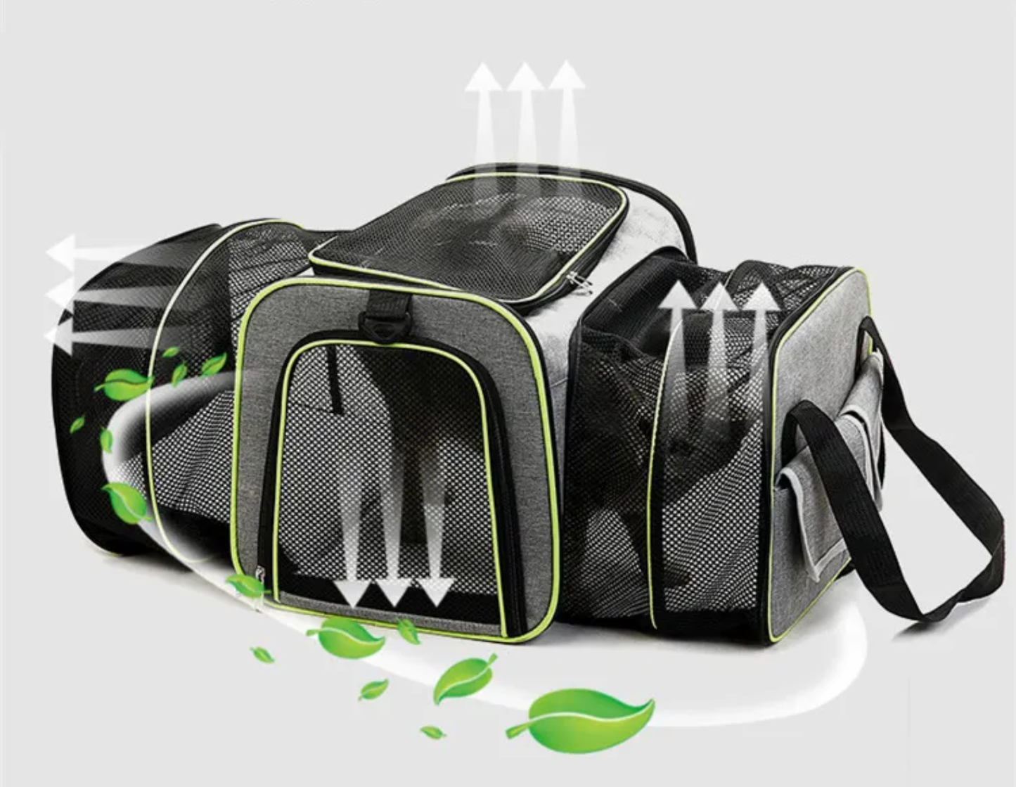 Petovia Expandable Foldable Large-Breathable Pet Shoulder & Hand Carrier