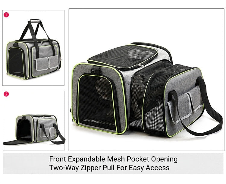Petovia Expandable Foldable Large-Breathable Pet Shoulder & Hand Carrier
