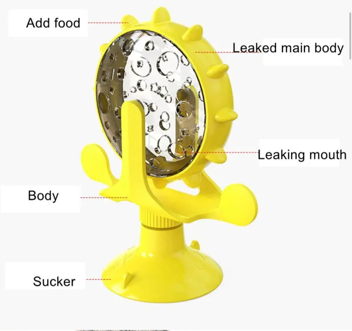 Petovia Cat Treat Dispensing Spinner Toy