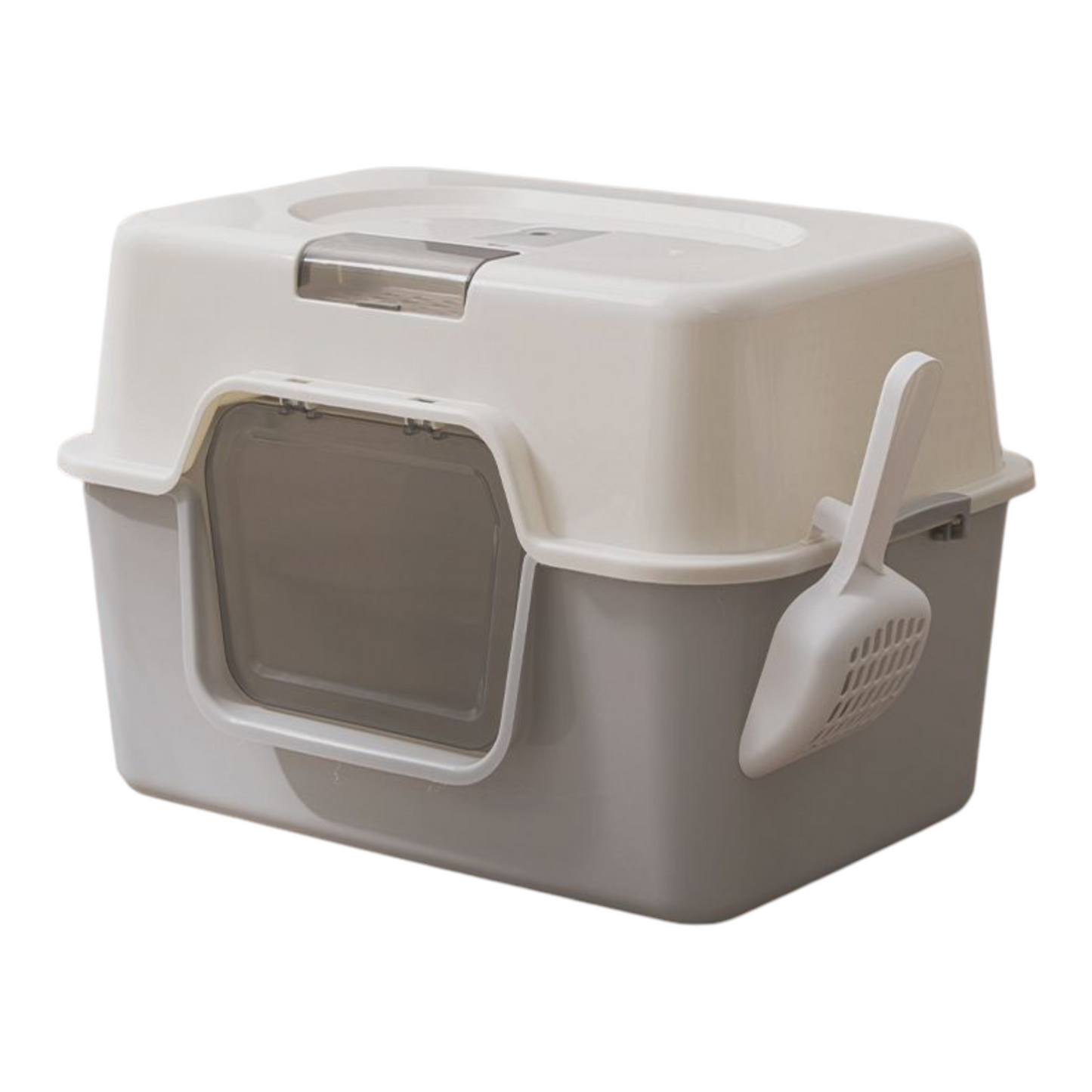 Petovia Fully-Enclosed Odour-Control Cat Litter Box with Splash-Proof Design & Free Scoop
