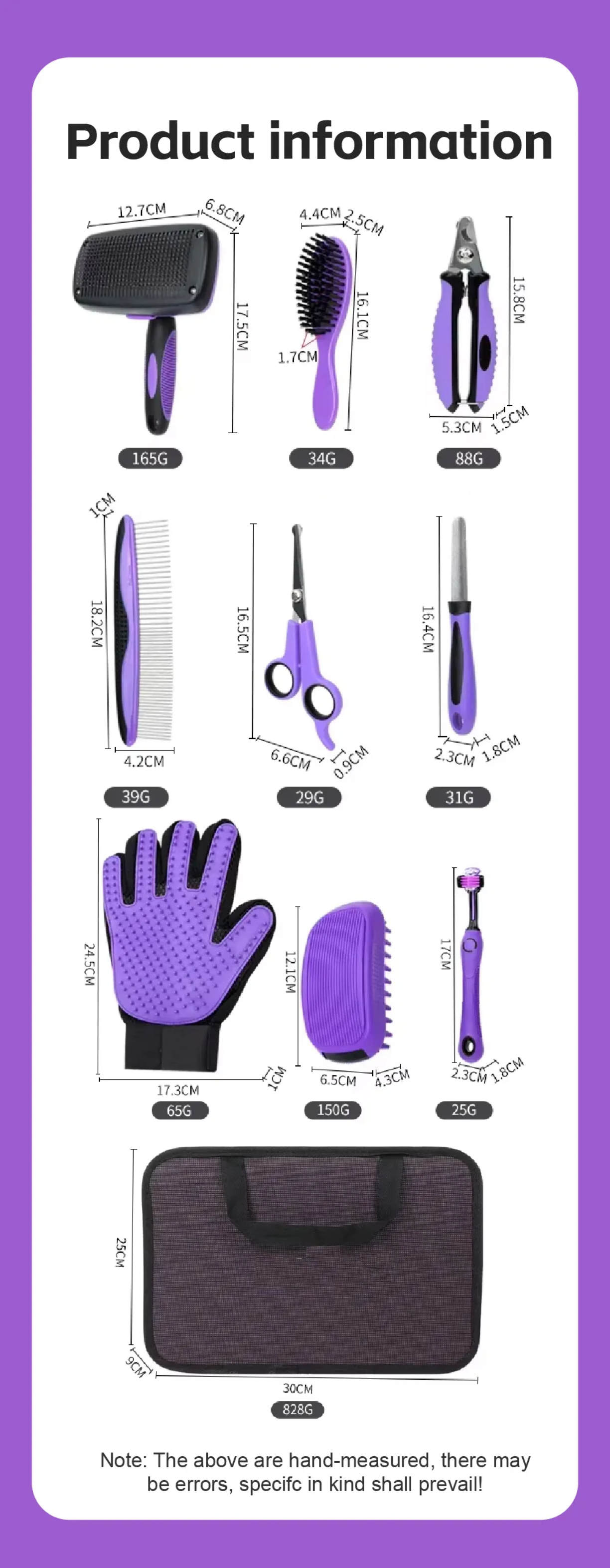 Petovia Deluxe Dog Grooming & Cleaning Set – 9-Piece