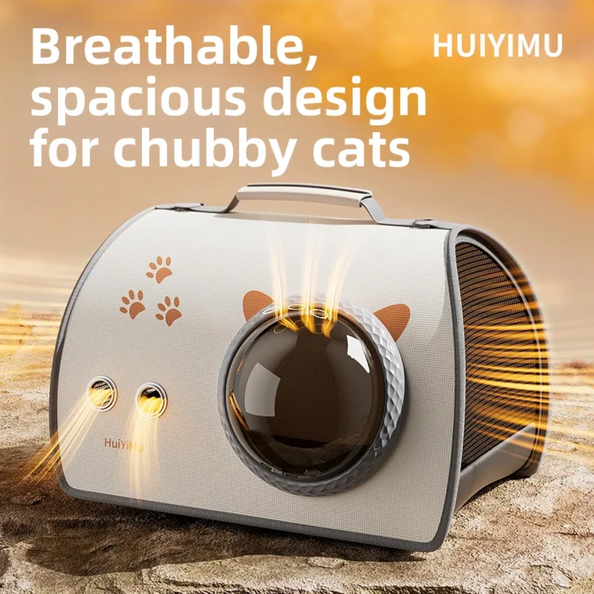 Petovia Polar Fleece Cat Carrier Bag | Cozy Space Capsule Shoulder Bag with Detachable Inner Liner | Breathable & Large Capacity