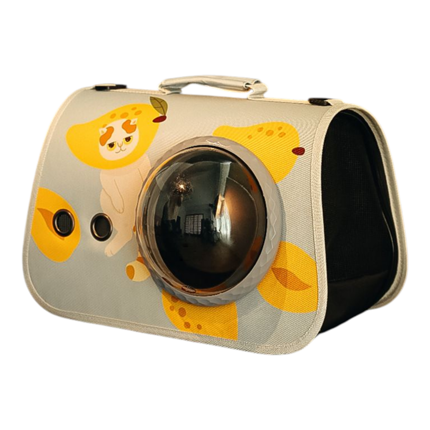 Petovia Portable Cat Carrier Bag | Stylish Space Capsule Shoulder Bag for Cats | Breathable & Large Capacity
