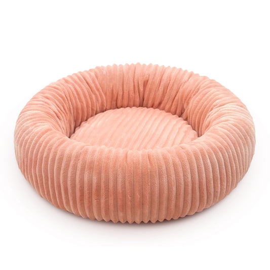 Petovia Flannel Round Dog Bed | Warm Winter Pet Nest