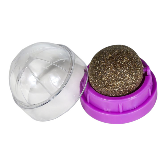 Petovia Catnip Ball Toy | Rotating Cat Self-Play Ball | Natural Catnip Lick Ball