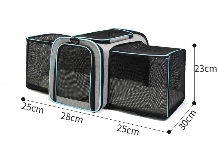 Petovia Expandable Foldable Large-Breathable Pet Shoulder & Hand Carrier