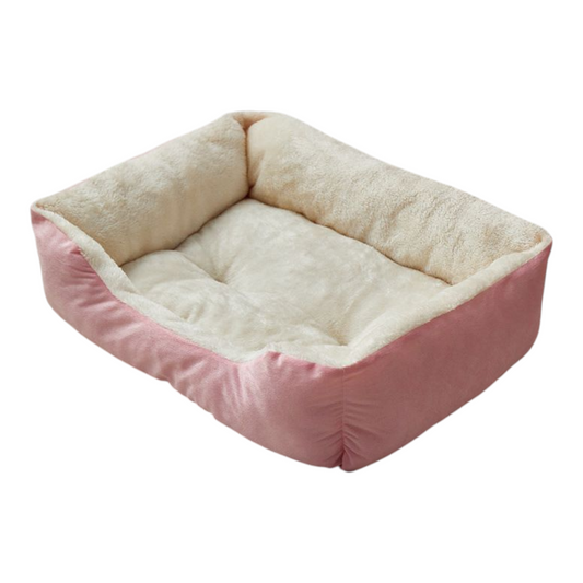 Petovia Four-Season Plush Square Dog Bed for Large Dogs