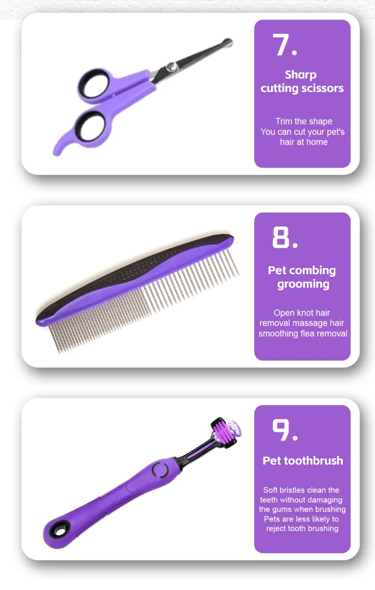 Petovia Deluxe Dog Grooming & Cleaning Set – 9-Piece