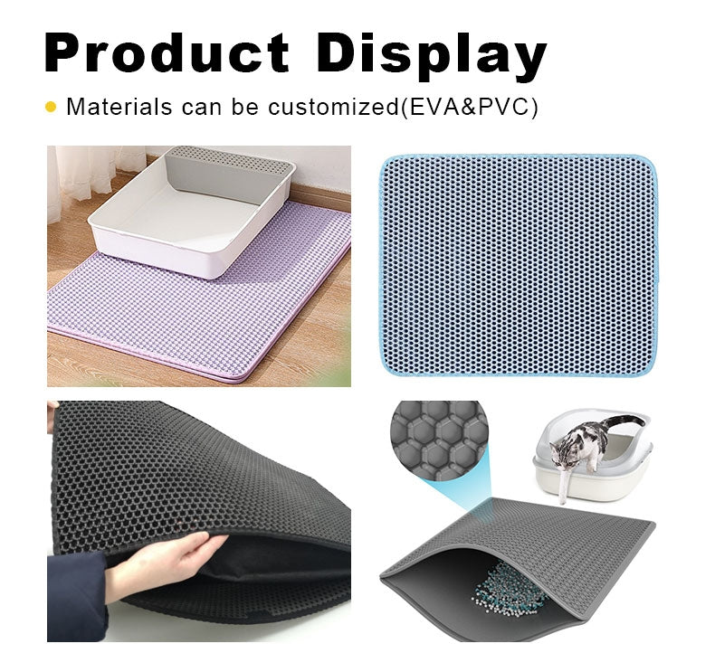 Petovia Cat Litter Trapping Mat | Waterproof Anti-Slip Double-Layer Paw Cleaner