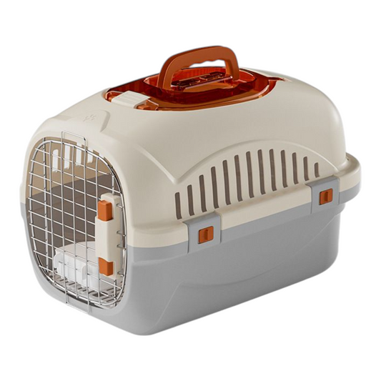 Petovia Hard-Shell Pet Travel Carrier with Ventilated Base & Top Opening – Airline Approved Cat & Dog Crate