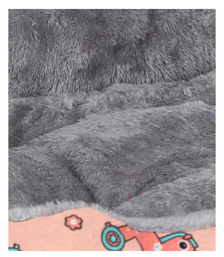 Petovia Four-Season Plush Square Dog Bed for Large Dogs