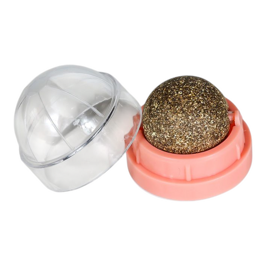 Petovia Catnip Ball Toy | Rotating Cat Self-Play Ball | Natural Catnip Lick Ball