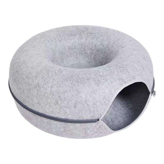 Petovia Felt Semi-Enclosed Pet Nest – Removable Washable Felt Cat Bed