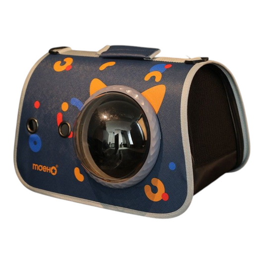 Petovia Portable Cat Carrier Bag | Stylish Space Capsule Shoulder Bag for Cats | Breathable & Large Capacity