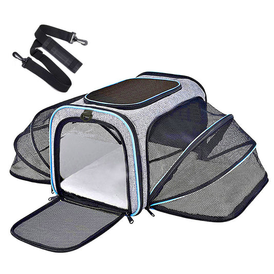 Petovia Expandable Foldable Large-Breathable Pet Shoulder & Hand Carrier