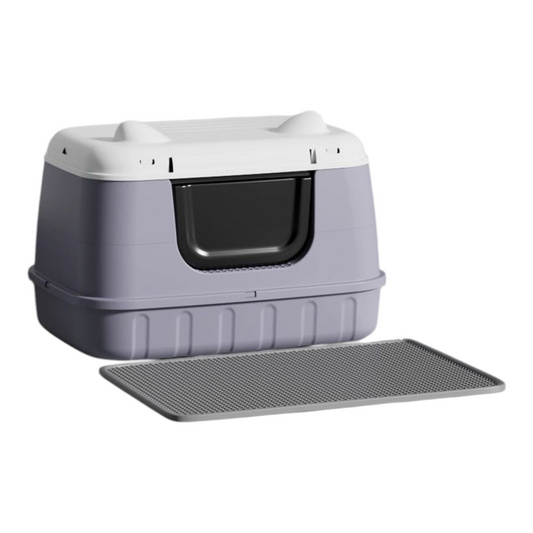 Petovia Semi-Enclosed Odour-Control Cat Litter Box with Splash-Proof Design