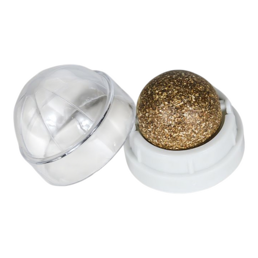 Petovia Catnip Ball Toy | Rotating Cat Self-Play Ball | Natural Catnip Lick Ball