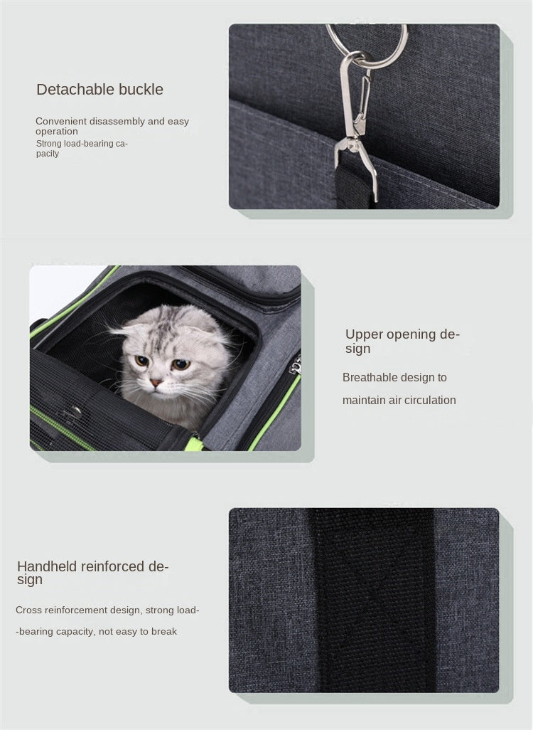 Petovia Expandable Foldable Large-Breathable Pet Shoulder & Hand Carrier