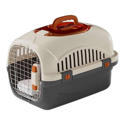 Petovia Hard-Shell Pet Travel Carrier with Ventilated Base & Top Opening – Airline Approved Cat & Dog Crate