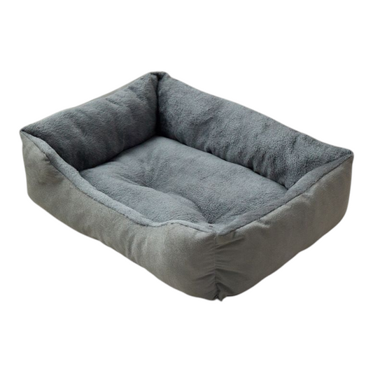 Petovia Four-Season Plush Square Dog Bed for Large Dogs