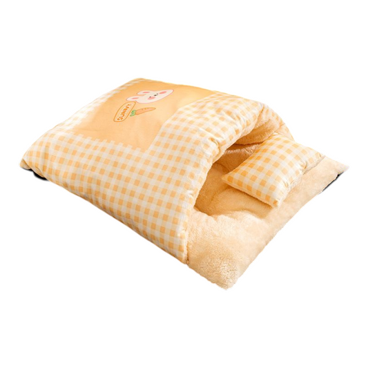 Petovia Autumn & Winter Cartoon Semi-Enclosed Sleeping Bag Bed