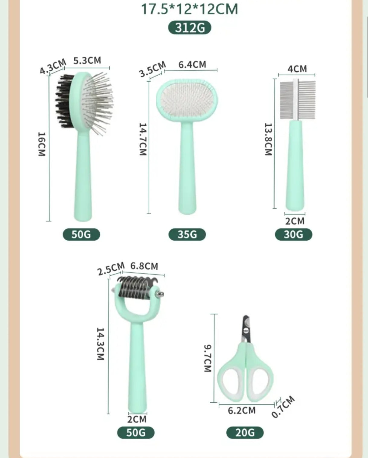 Petovia Premium Cat Grooming Kit