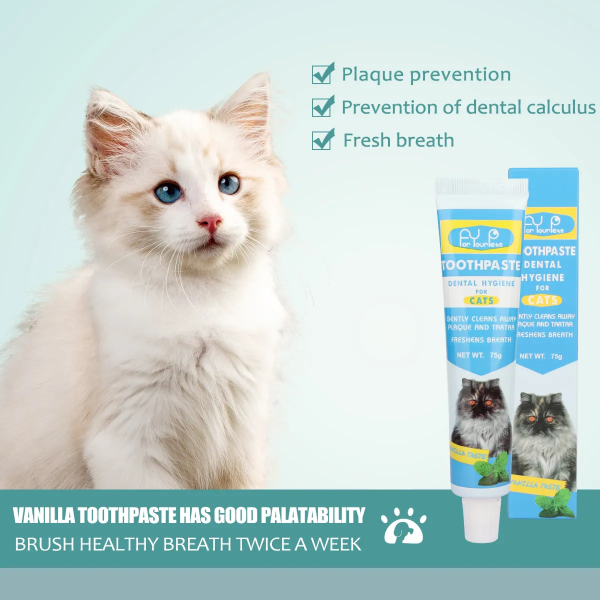 Petovia Pet Dental Care Set – Toothpaste & Toothbrush Kit