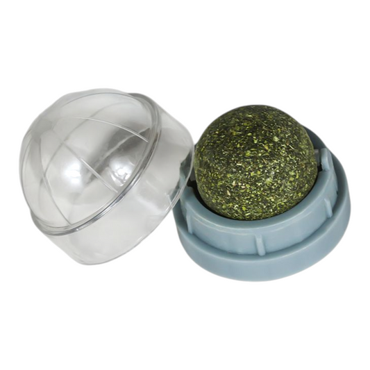 Petovia Catnip Ball Toy | Rotating Cat Self-Play Ball | Natural Catnip Lick Ball