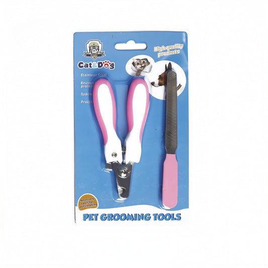 Petovia Stainless-Steel Pet Nail Scissors with Nail File Set