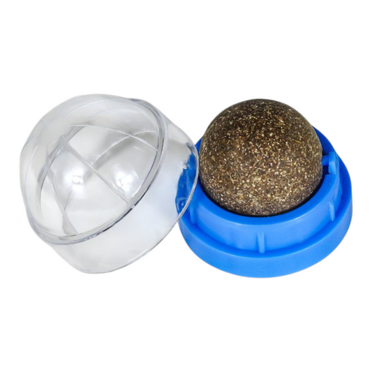 Petovia Catnip Ball Toy | Rotating Cat Self-Play Ball | Natural Catnip Lick Ball