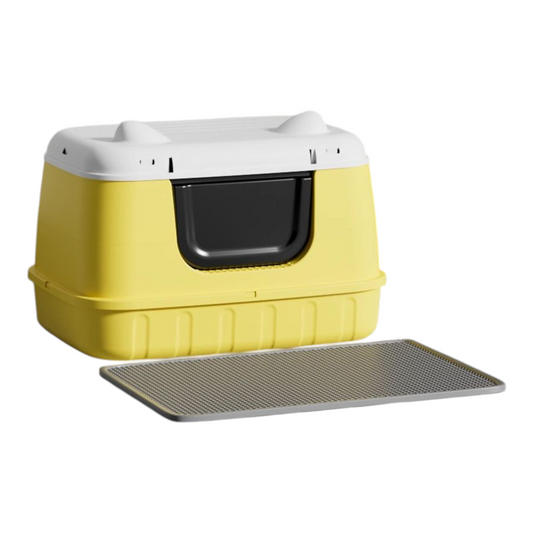 Petovia Semi-Enclosed Odour-Control Cat Litter Box with Splash-Proof Design