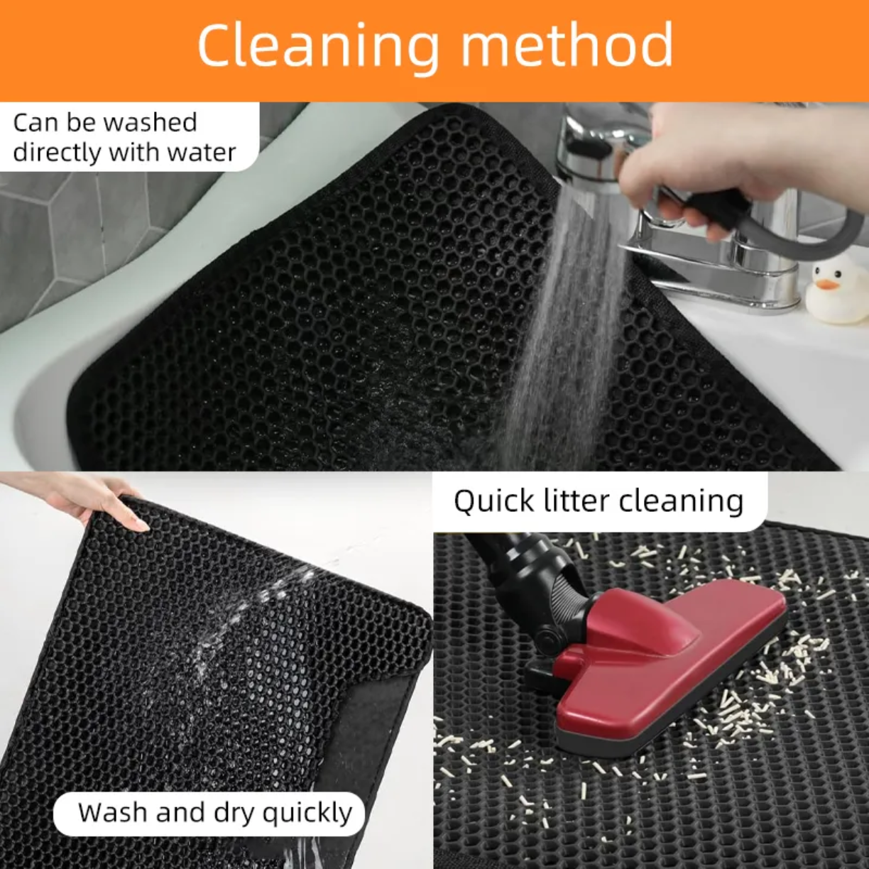 Petovia Cat Litter Trapping Mat | Waterproof Anti-Slip Double-Layer Paw Cleaner