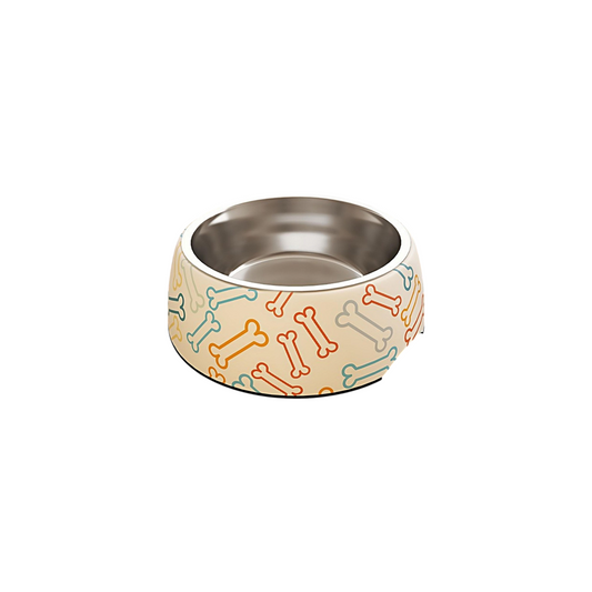 Petovia Stainless Steel Pet Bowl｜Non-Slip Melamine Base