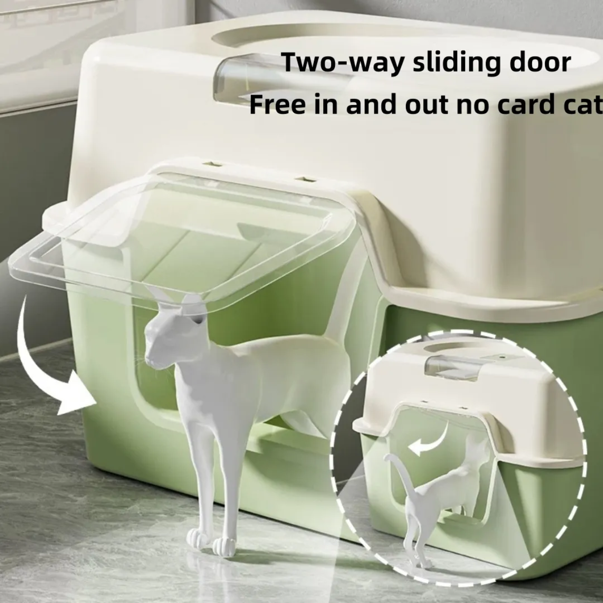 Petovia Fully-Enclosed Odour-Control Cat Litter Box with Splash-Proof Design & Free Scoop