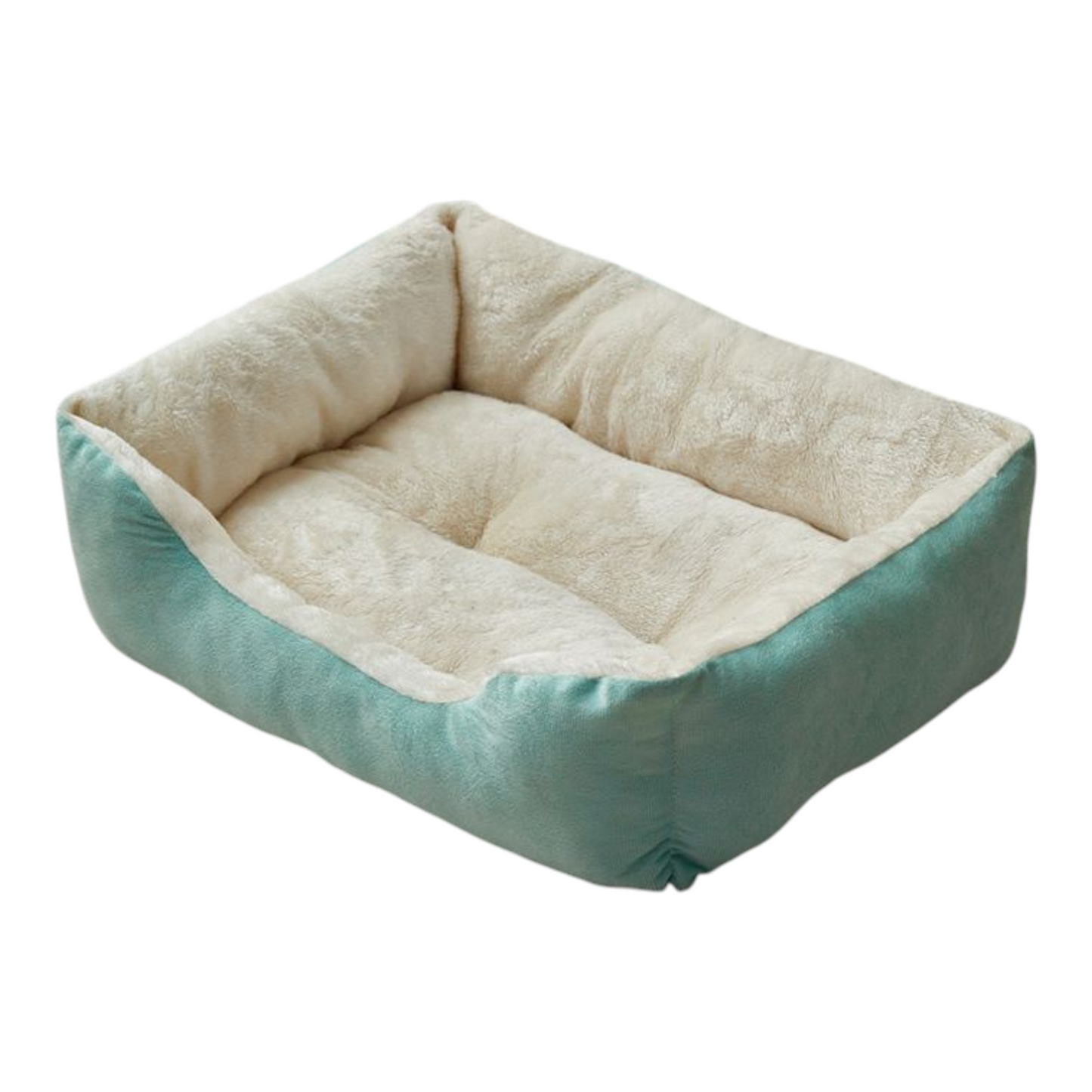 Petovia Four-Season Plush Square Dog Bed for Large Dogs