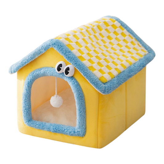 Petovia Cozy Cat House – Autumn & Winter Insulated Enclosed Pet Cave Bed